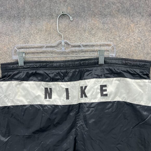 90s Nike Shorts Mens Large Black Swim Trunks Athletic Vintage Swoosh Nylon - Picture 8 of 11